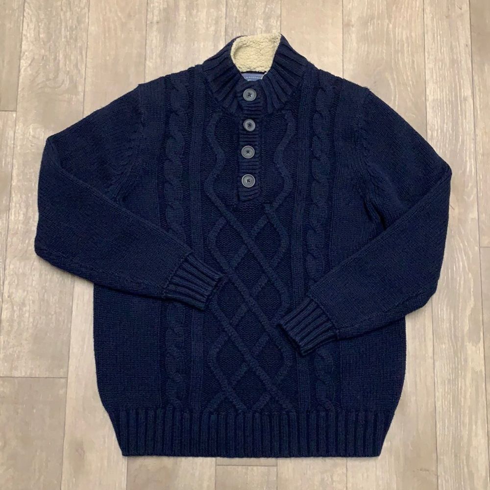 Mens G.H Bass & Co.‎ Knit Ferris Sherpa Pullover 4 Button Sweater